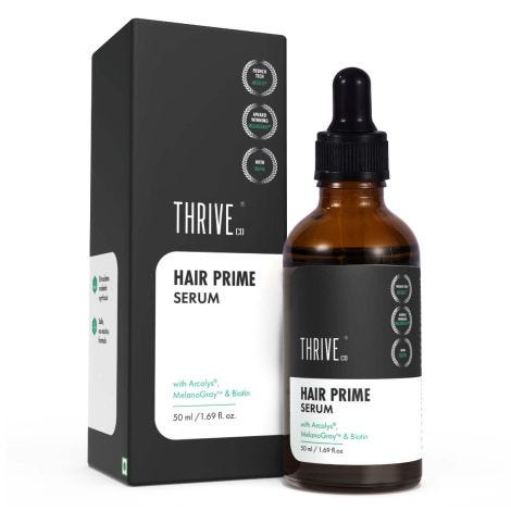 ThriveCo Anti-Greying Hair Prime Serum, 50 ML | Reverses Premature Greying | For Men & Women