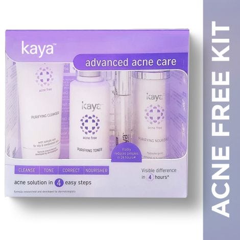 Advanced Acne Care Kit - Cleanser, Toner, Moisturizer, Spot Corrector - Set of 4