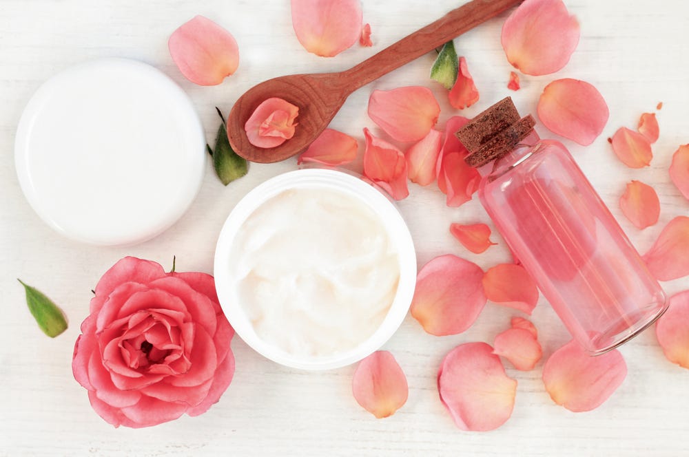 Gram and Rose Water Paste for Facial Hair