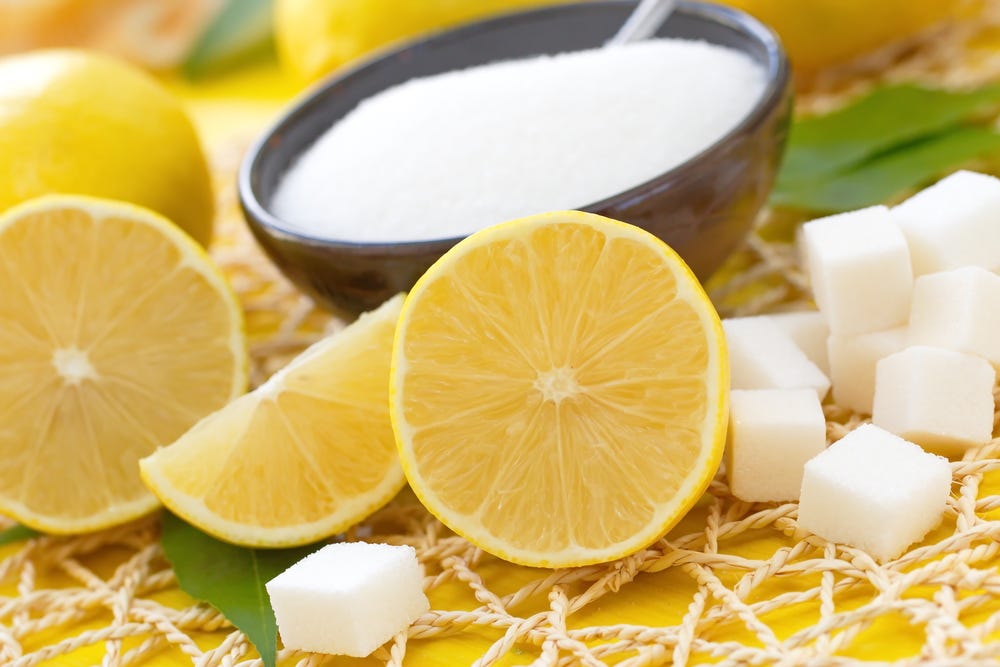 Sugar and Lemon Mix for Facial Hair